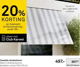 Karwei Cassette uitvalscherm aanbieding