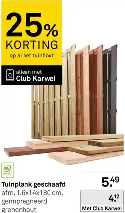 Karwei Tuinplank geschaafd aanbieding