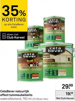 Karwei CetaBever natuurlijk effect tuinmeubelbeits aanbieding