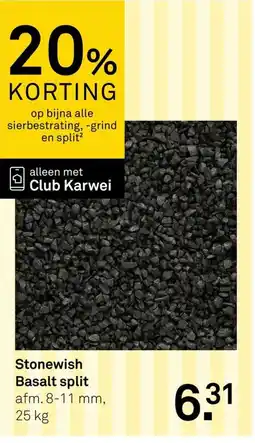 Karwei Stonewish Basalt split aanbieding