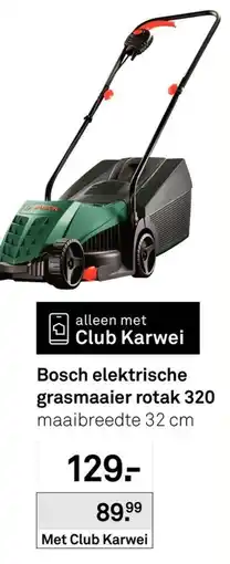 Karwei Bosch elektrische grasmaaier rotak grasmaaier rotak 320 maaibreedte 32 cm aanbieding