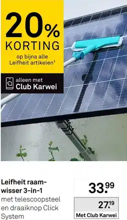 Karwei Leifheit raam- wisser 3-in-1 aanbieding