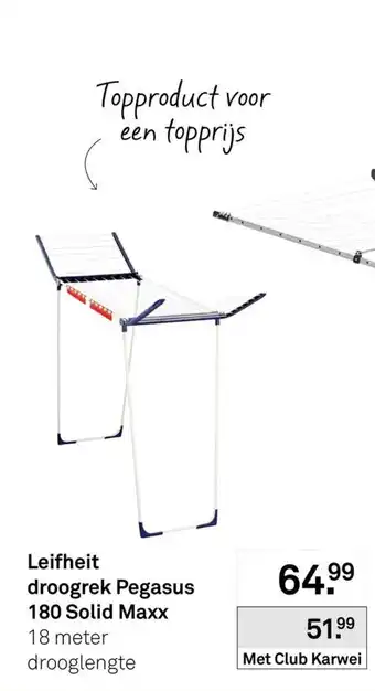 Karwei Leifheit droogrek Pegasus 180 Solid Maxx aanbieding