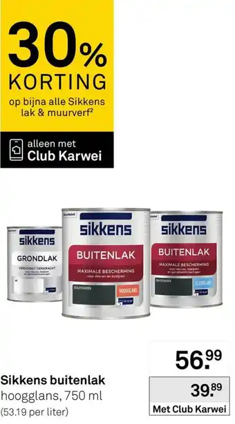 Karwei Sikkens Buitenlak aanbieding