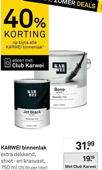 Karwei Karwei binnenlak aanbieding
