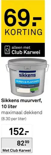 Karwei Sikkens muurverf aanbieding