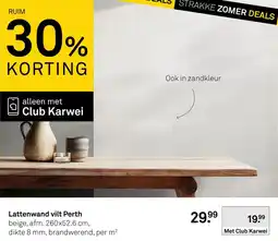Karwei Lattenwand vilt Perth aanbieding