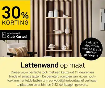 Karwei Lattenwand op maat aanbieding
