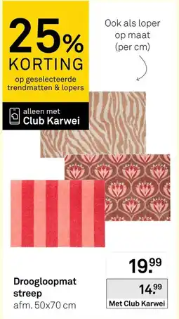 Karwei Droogloopmat streep aanbieding