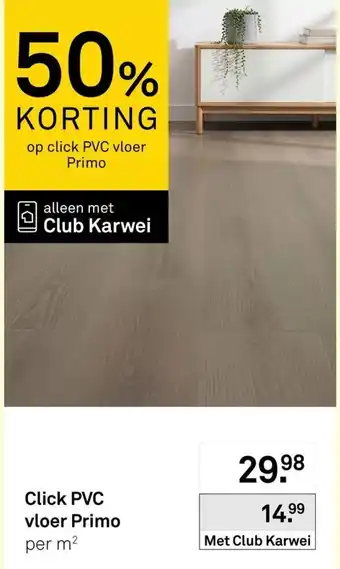 Karwei Click PVC vloer Primo aanbieding