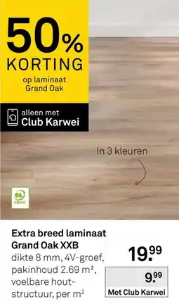 Karwei Extra breed laminaat Grand Oak XXB aanbieding