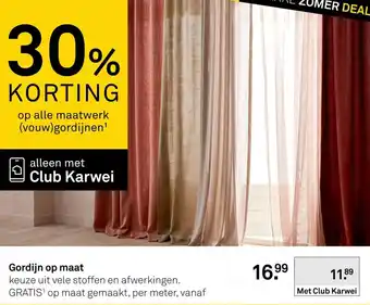 Karwei Gordijn op maat aanbieding