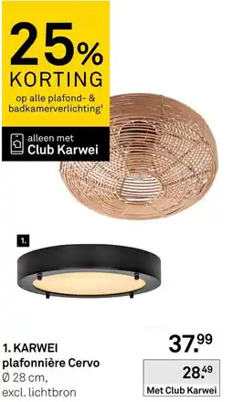 Karwei Karwei plafonnière Cervo aanbieding