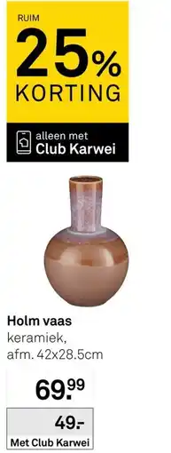 Karwei Holm vaas aanbieding