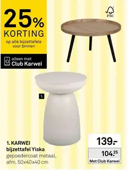 Karwei Karwei bijzettafel Yiska aanbieding