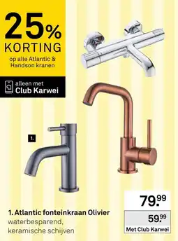 Karwei Atlantic fonteinkraan Olivier aanbieding