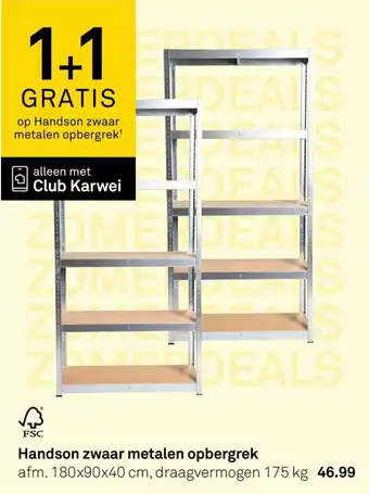 Karwei Handson zwaar metalen opbergrek aanbieding