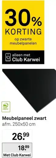 Karwei Meubelpaneel zwart aanbieding