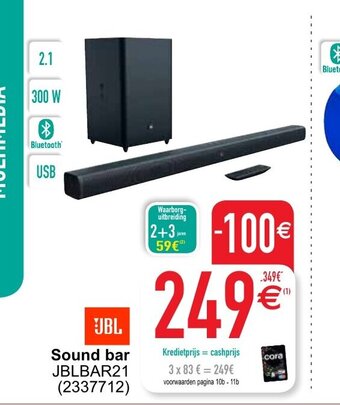 Cora Sound bar aanbieding