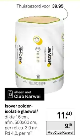 Karwei Isover zolder isolatie glaswol2 aanbieding