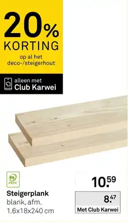 Karwei Steigerplank aanbieding