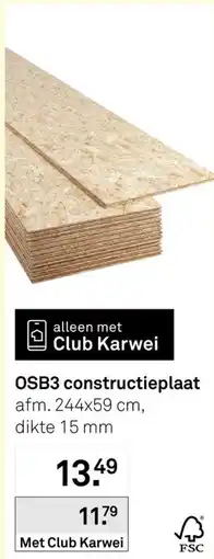 Karwei OSB3 constructieplaat aanbieding