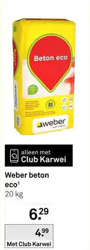 Karwei Weber beton eco aanbieding