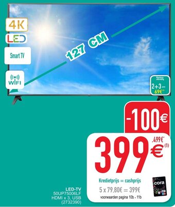 Cora LED-TV aanbieding