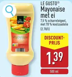 ALDI Le Gusto Mayonaise met ei aanbieding