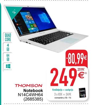 Cora Notebook N14C4WH64 aanbieding