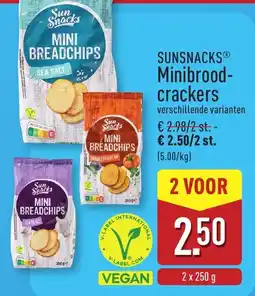 ALDI Sunsnacks Minibrood Crackers aanbieding