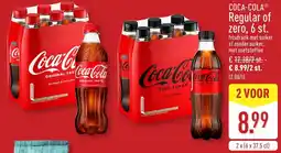 ALDI Coca-colaⓡ Regular of zero, 6 st. aanbieding