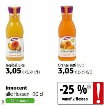 Colruyt Innocent alle flessen aanbieding