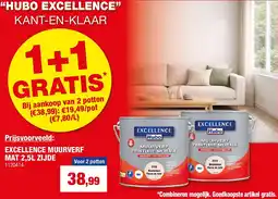Hubo EXCELLENCE MUURVERF MAT ZIJD E aanbieding