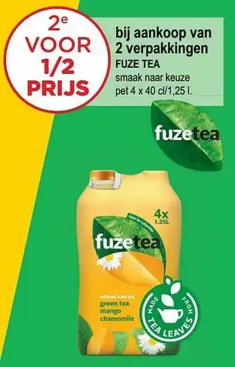 Alvo Bij aankoop van 2 verpakkingen fuze tea 2e voor 1-2 prijs aanbieding