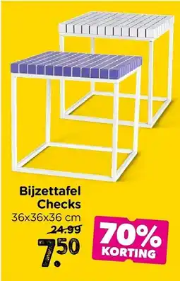 Xenos Bijzettafel checks aanbieding