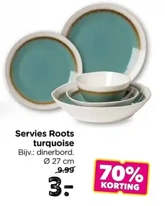 Servies roots turquoise