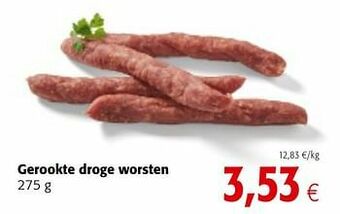 Colruyt Gerookte droge worsten aanbieding