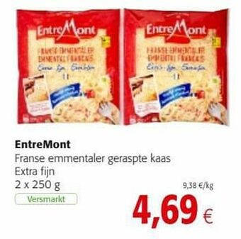 Colruyt Entremont franse emmentaler geraspte kaas extra fijn aanbieding