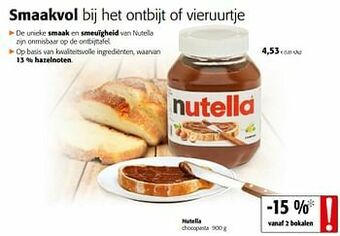 Colruyt Nutella chocopasta aanbieding
