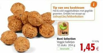 Colruyt Boni selection veggie balletjes aanbieding