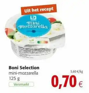 Colruyt Boni selection mini-mozzarella aanbieding