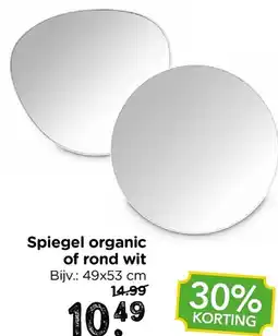 Xenos Spiegel organic of rond wit aanbieding