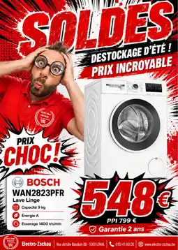 Electro-Zschau Bosch wan2823pfr lave linge aanbieding