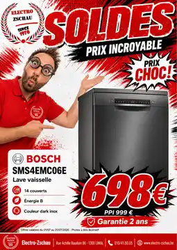 Electro-Zschau Bosch sms4emc06e lave vaisselle aanbieding