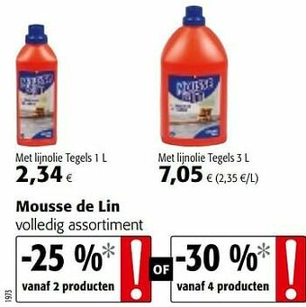 Colruyt Mousse de lin volledig assortiment aanbieding