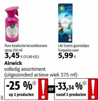 Colruyt Airwick volledig assortiment aanbieding