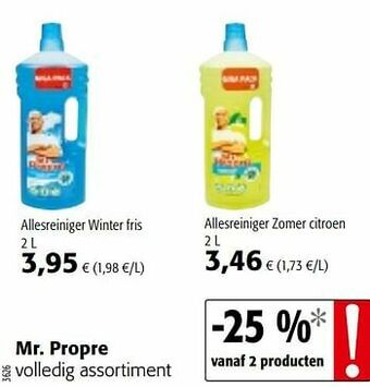 Colruyt Mr. propre volledig assortiment aanbieding