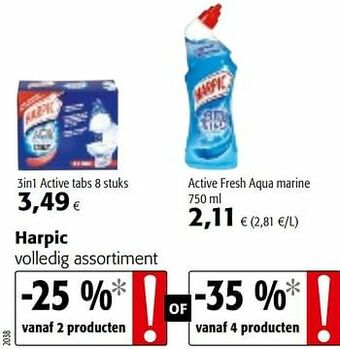 Colruyt Harpic volledig assortiment aanbieding