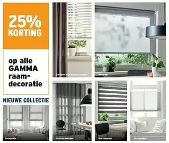 GAMMA 25% korting op alle gamma raamdecoratie aanbieding